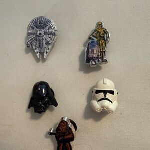 CROCS Star Wars Jibbitz Set - Black, White, Gold